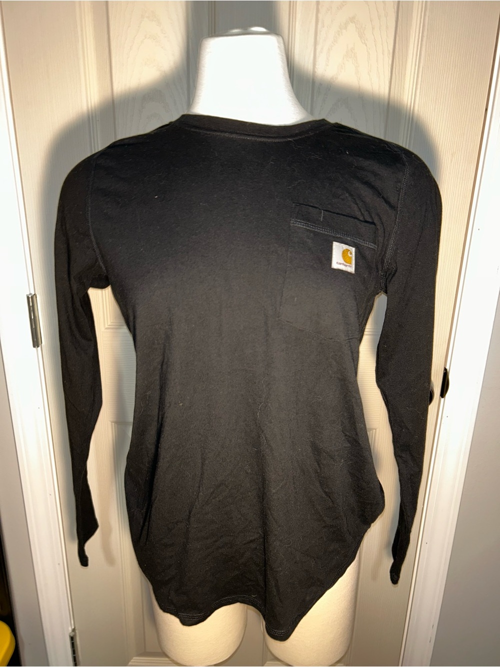 Carhartt Black Crewneck Tee with Interior Logo Print